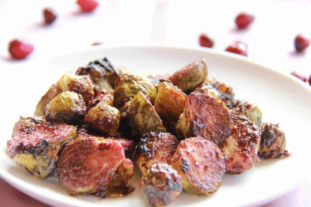 Cranberry Glazed Roasted Brussel Sprouts
