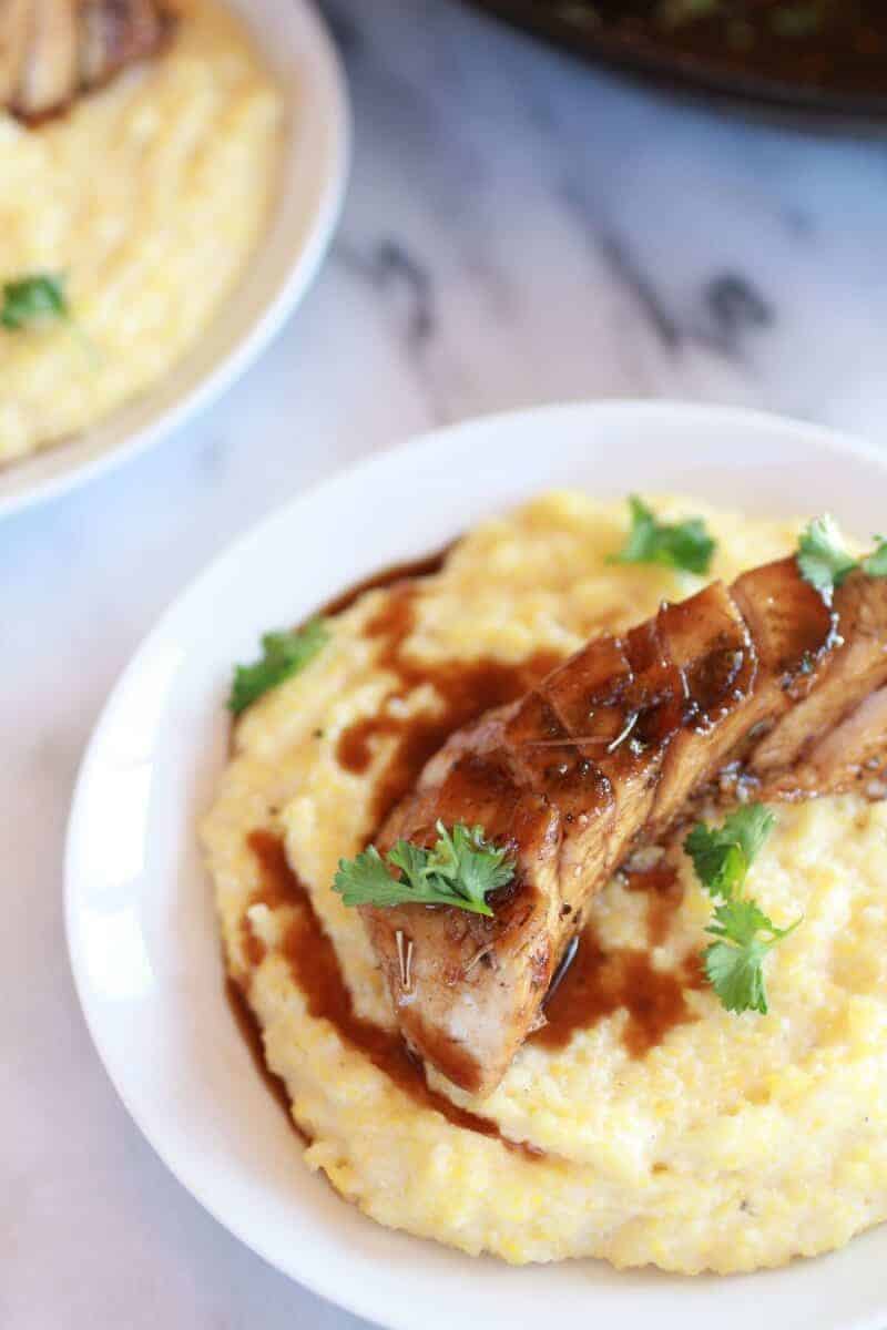 Balsamic Orange Glazed Chicken with Creamy Goat Cheese Polenta-5