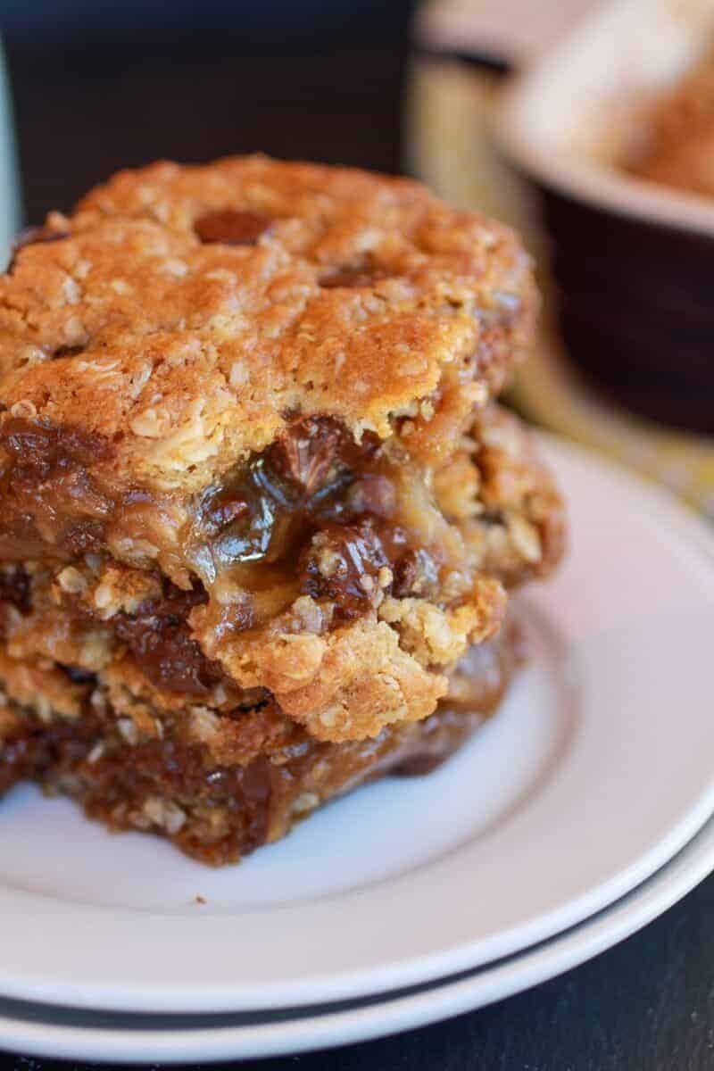 Oatmeal Chocolate Caramel Bars-8