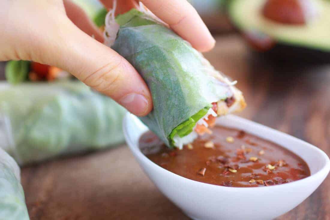 Avocado and Chicken Spring Rolls-9