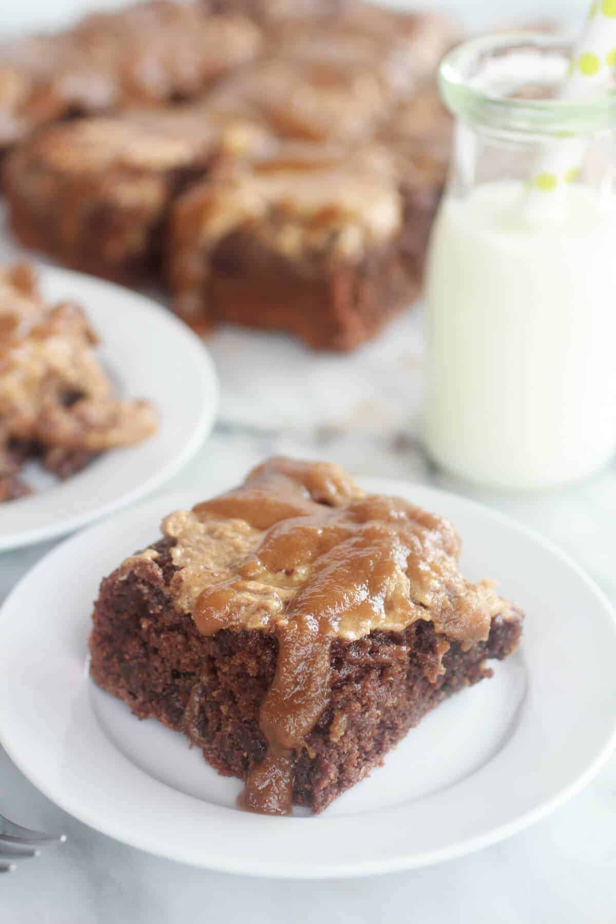 Lightened-Up Chocolate Banana Upside Down Cake-6