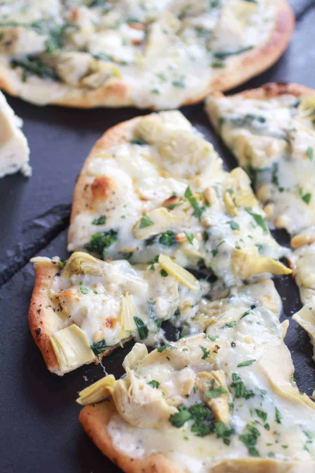 Spinach Artichoke and Blue Cheese Pizza-13