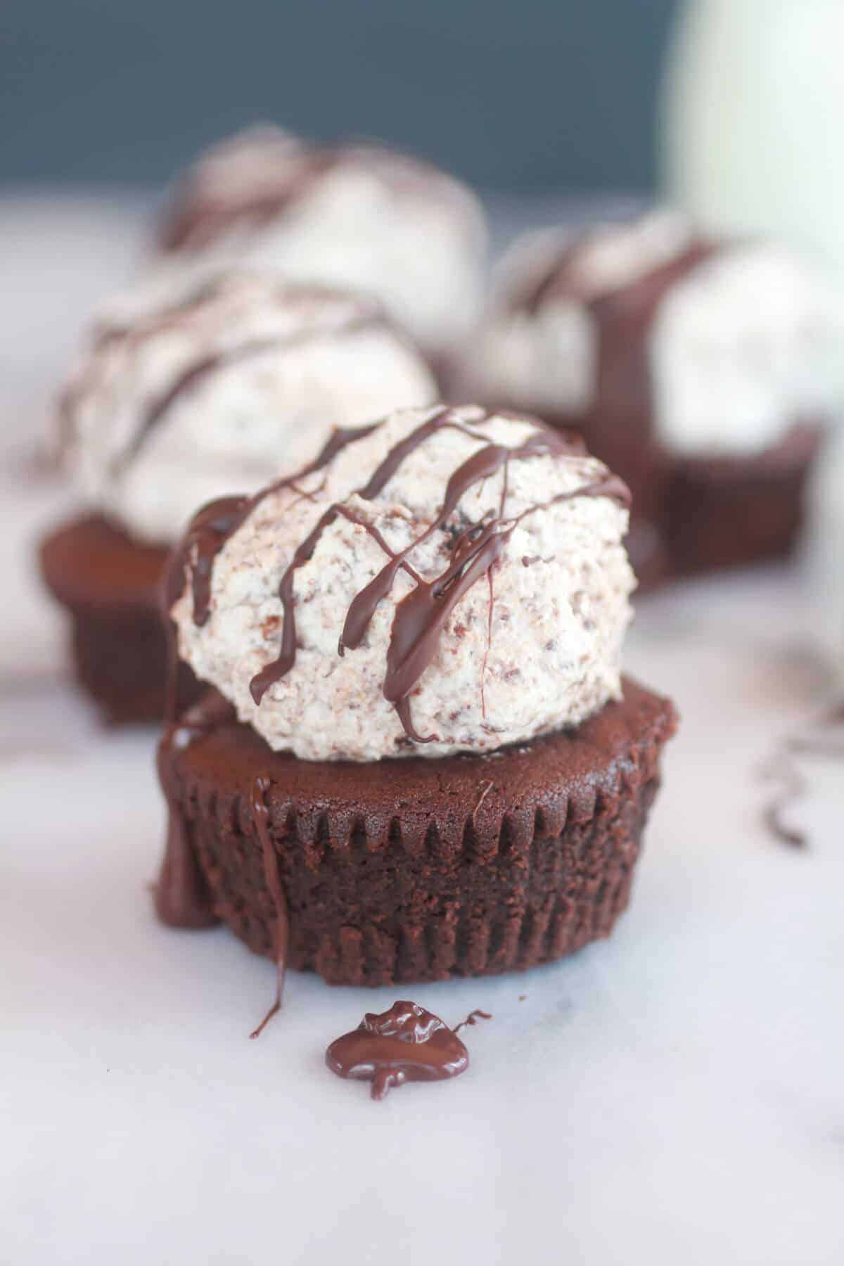 Towering Flourless Chocolate Stout Cakes-3