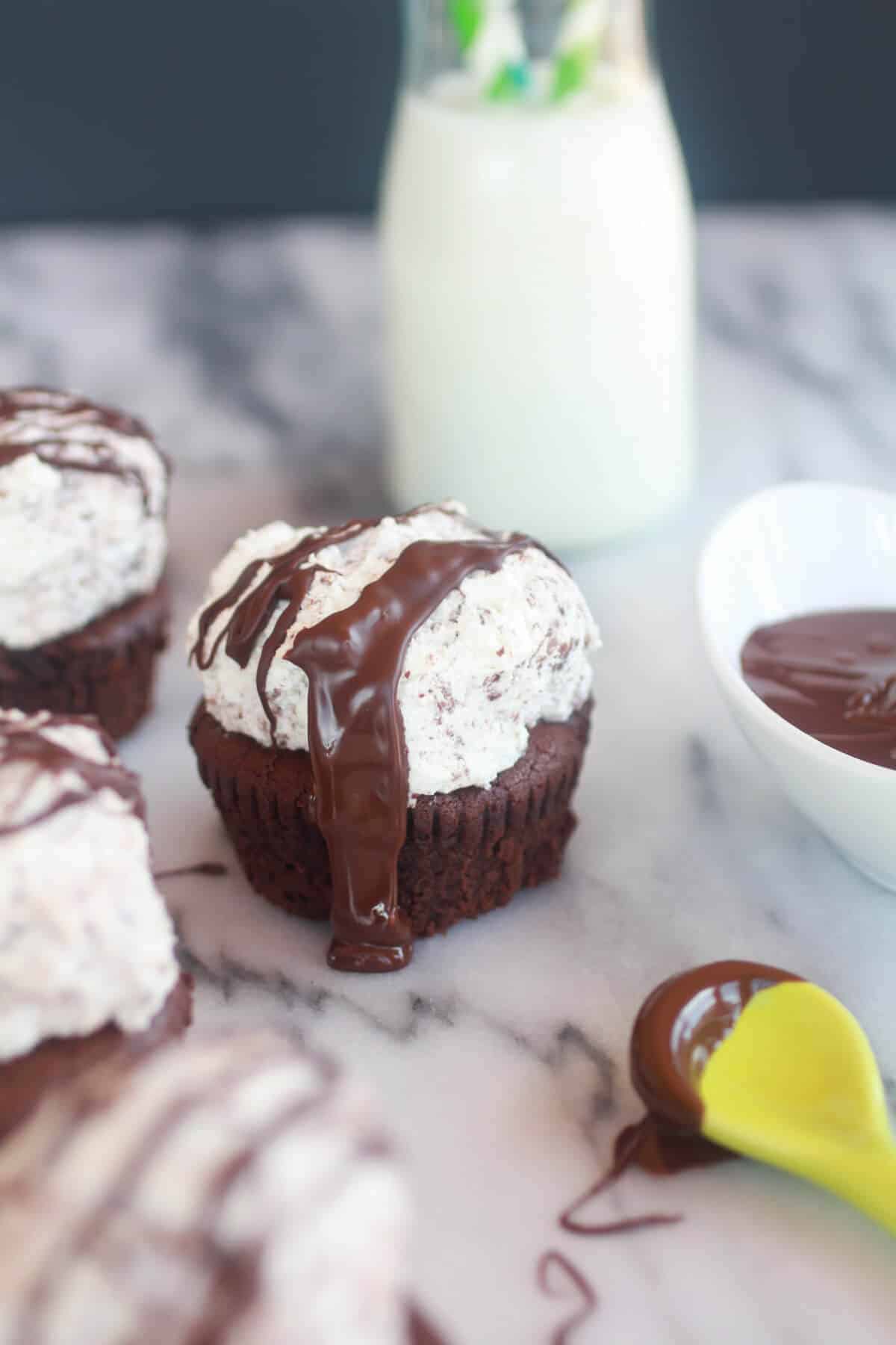 Towering Flourless Chocolate Stout Cakes-6