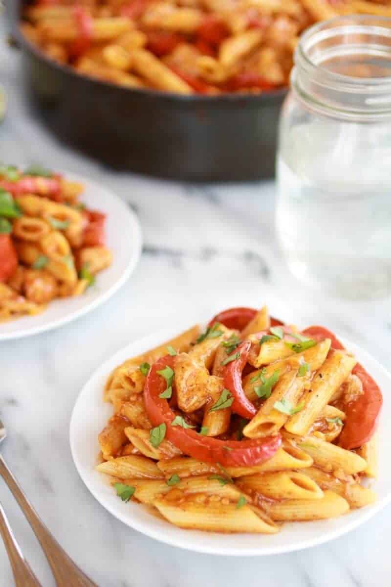 Fajita Chicken and Enchilada Pasta-8