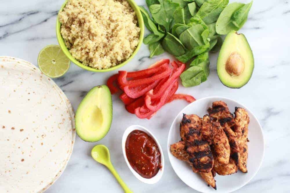 Grilled Tex-Mex Chicken and Qunioa Wraps-2