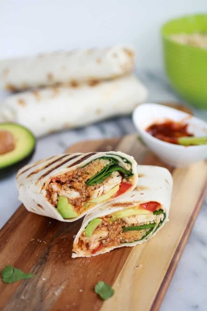 Grilled Tex-Mex Chicken and Qunioa Wraps-4