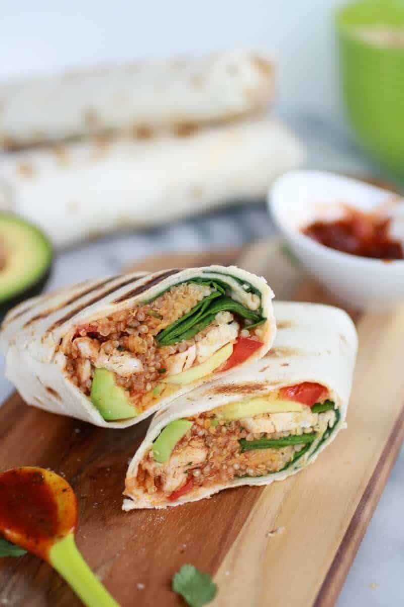 Grilled Tex-Mex Chicken and Quinoa Wraps