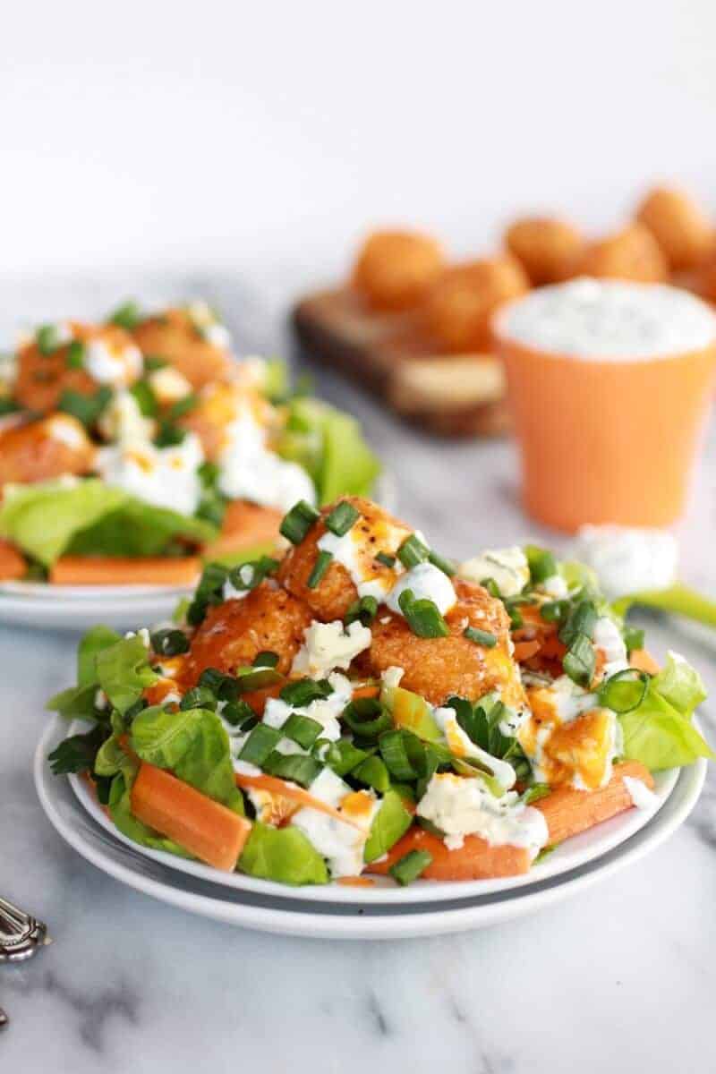 Crispy Buffalo Quinoa Bites Salad | https://body-metrics.site/