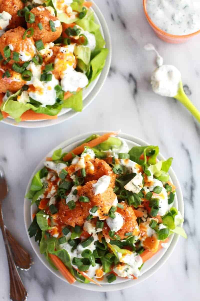 Crispy Buffalo Quinoa Bites Salad | https://body-metrics.site/