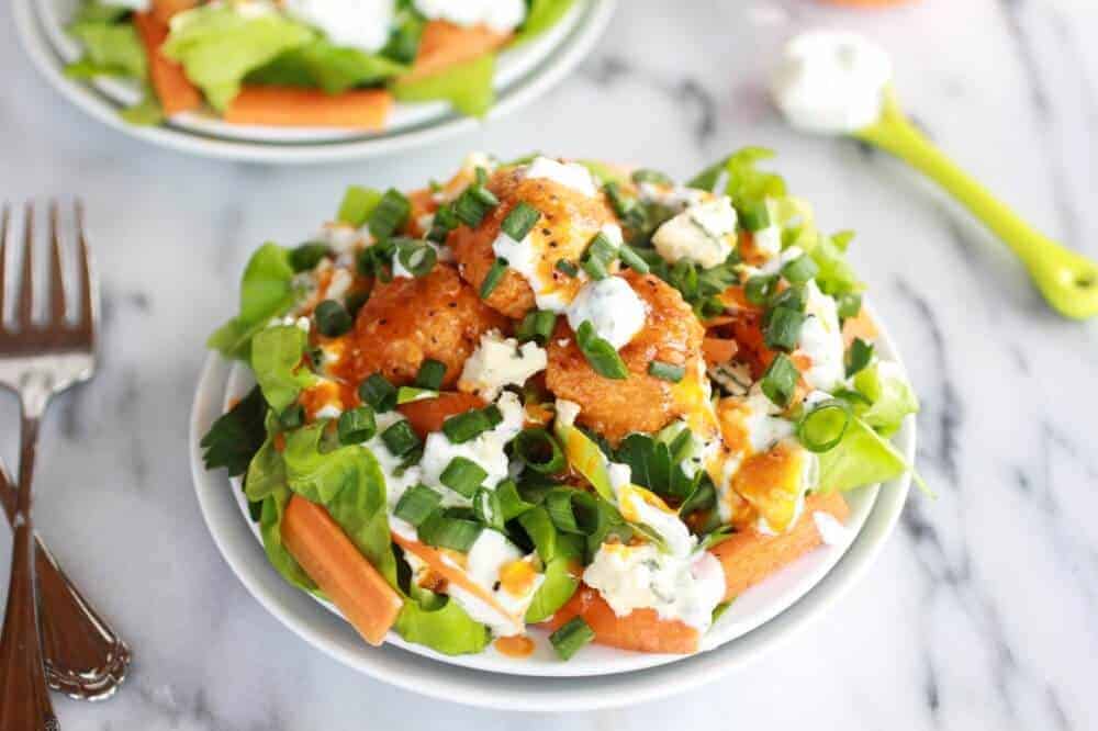 Crispy Buffalo Quinoa Bites Salad | https://body-metrics.site/