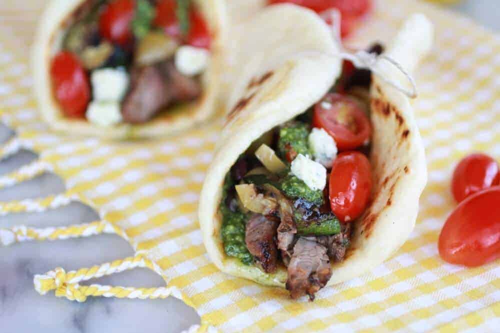 Greek Steak and Pesto Salad Gyros | https://body-metrics.site/