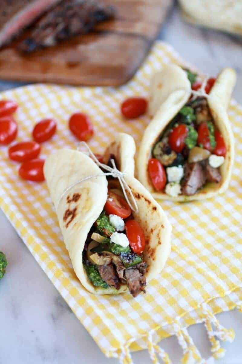 Greek Steak and Pesto Salad Gyros | https://body-metrics.site/