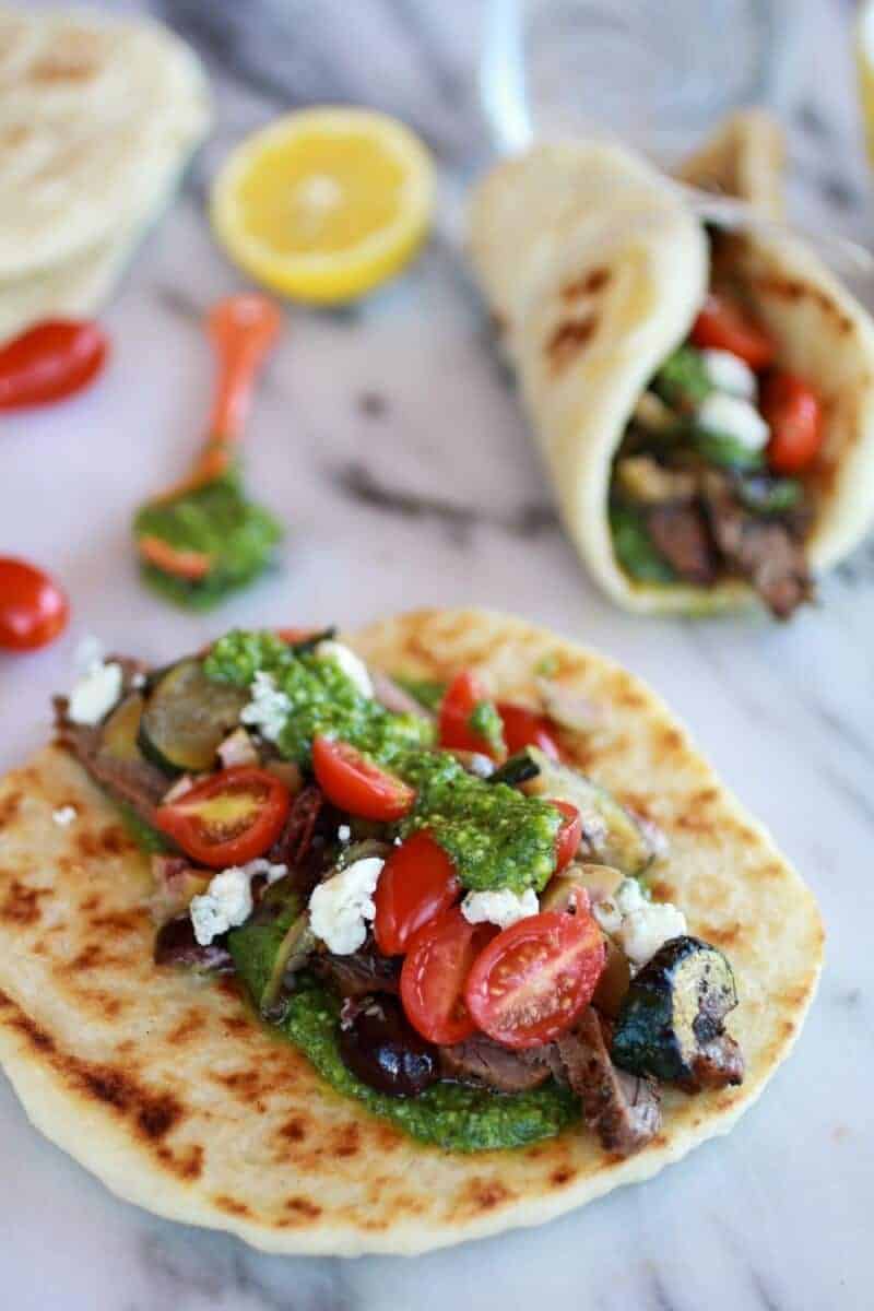 Greek Steak and Pesto Salad Gyros | https://body-metrics.site/