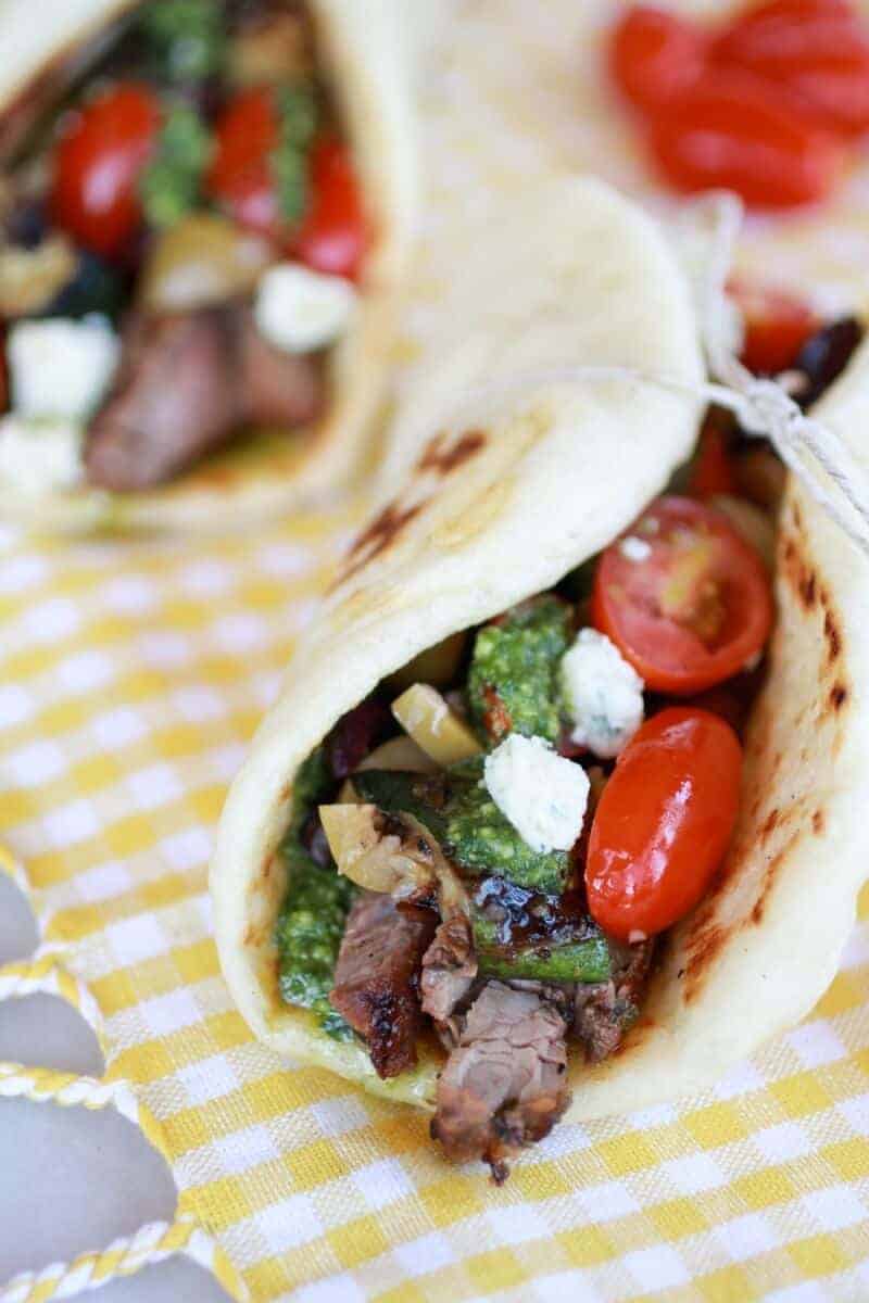 Greek Steak and Pesto Salad Gyros | https://body-metrics.site/