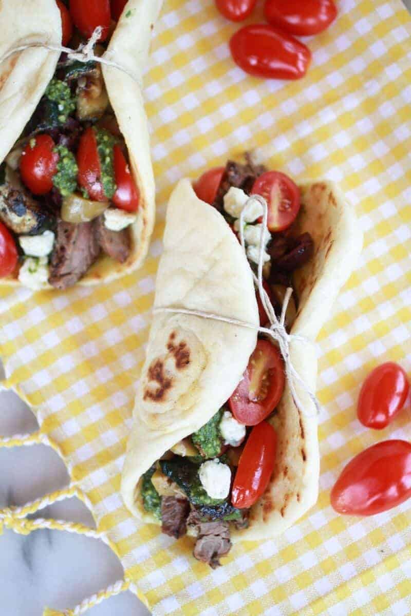 Greek Steak and Pesto Salad Gyros | https://body-metrics.site/