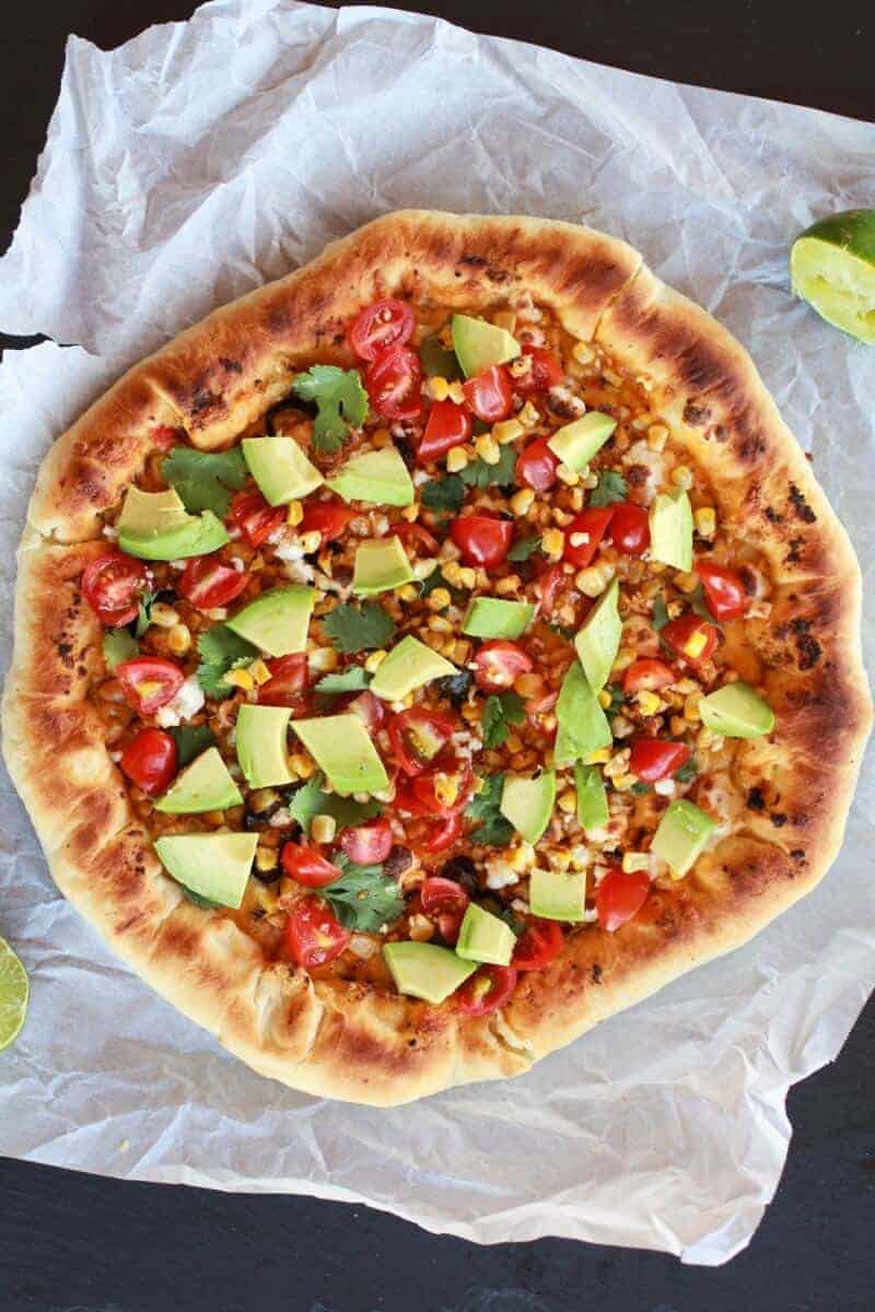 Grilled Corn and Chipotle Pesto Pizza with Queso Fresco | https://body-metrics.site/