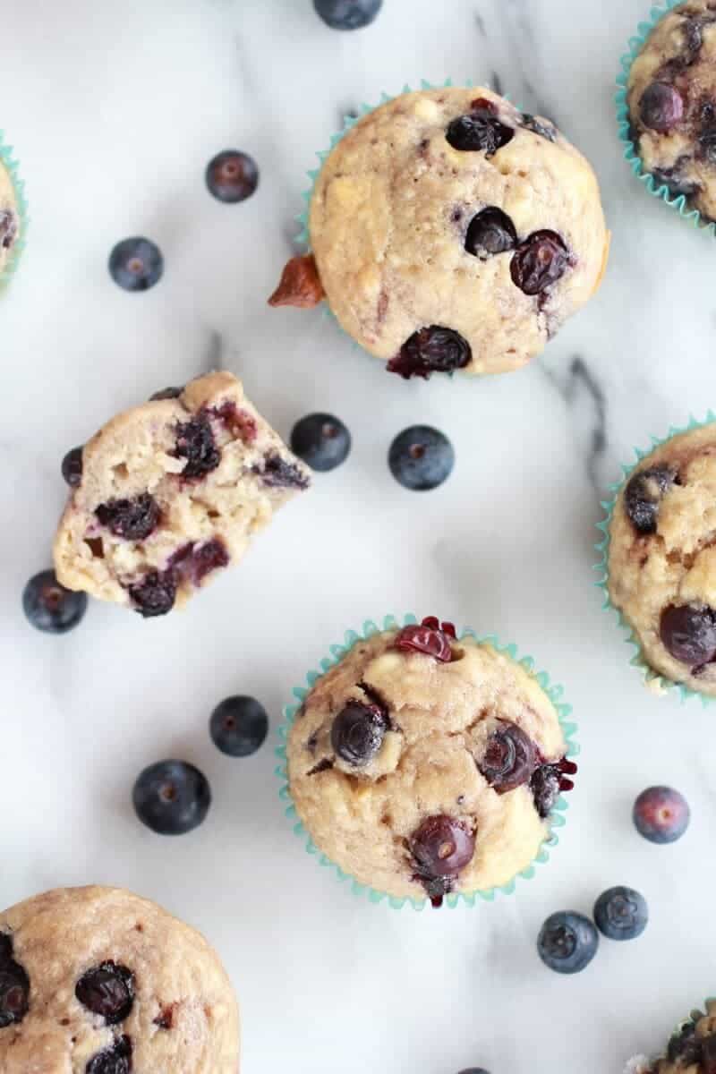 Whole Wheat Caramelized Blueberry Loaded Muffins | https://body-metrics.site/