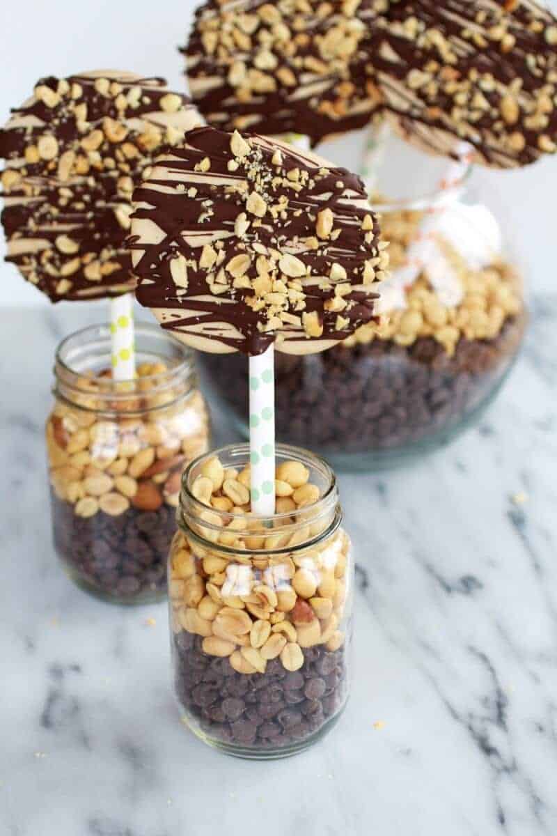 Peanut Butter Banana Frozen Yogurt Pops with Chocolate Drizzle | halfbakedharvest.com