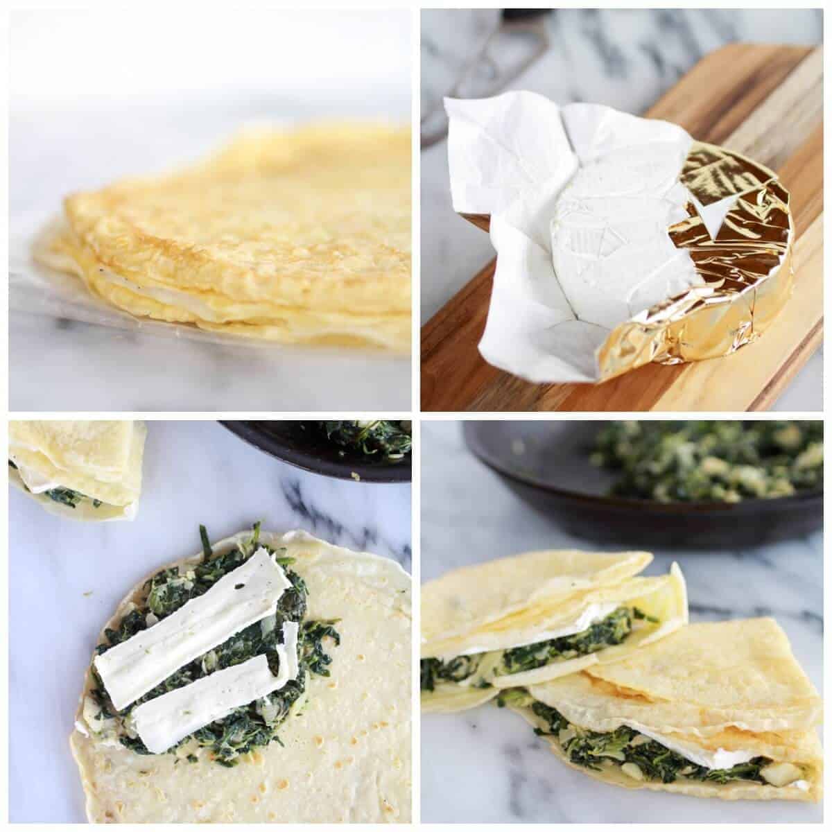 Spinach Artichoke and Brie Crepes with Sweet Honey Sauce | https://body-metrics.site/