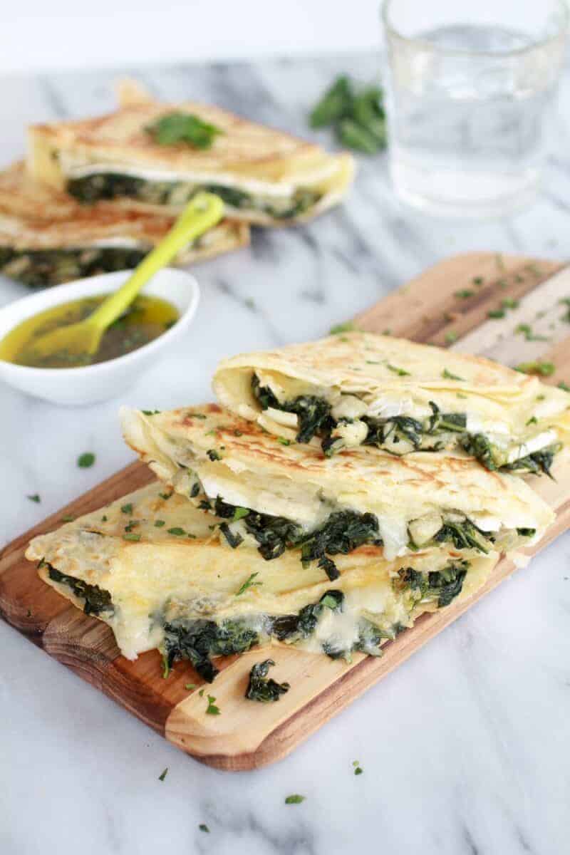 Spinach Artichoke and Brie Crepes with Sweet Honey Sauce | https://body-metrics.site/