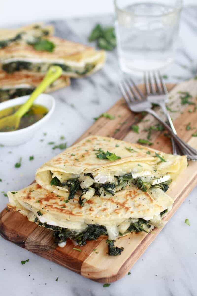 Spinach Artichoke and Brie Crepes with Sweet Honey Sauce | https://body-metrics.site/