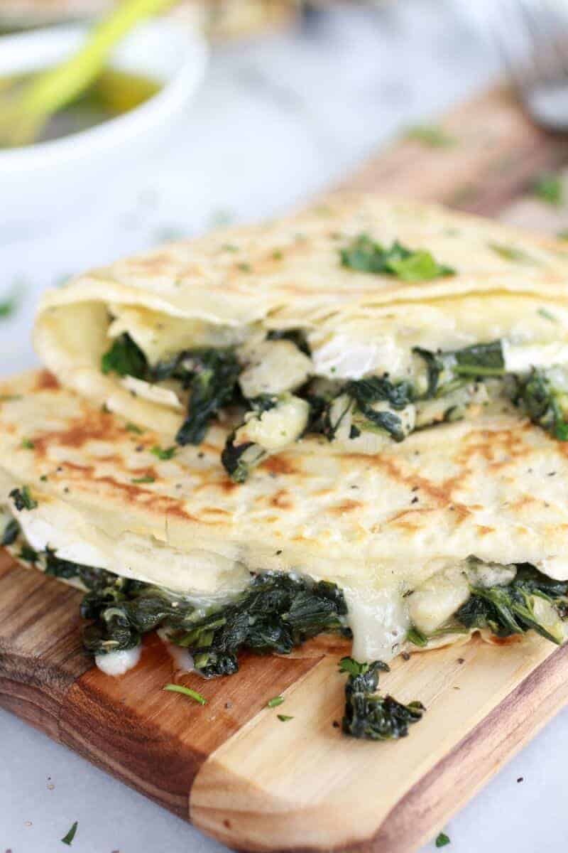 Spinach Artichoke and Brie Crepes with Sweet Honey Sauce | https://body-metrics.site/