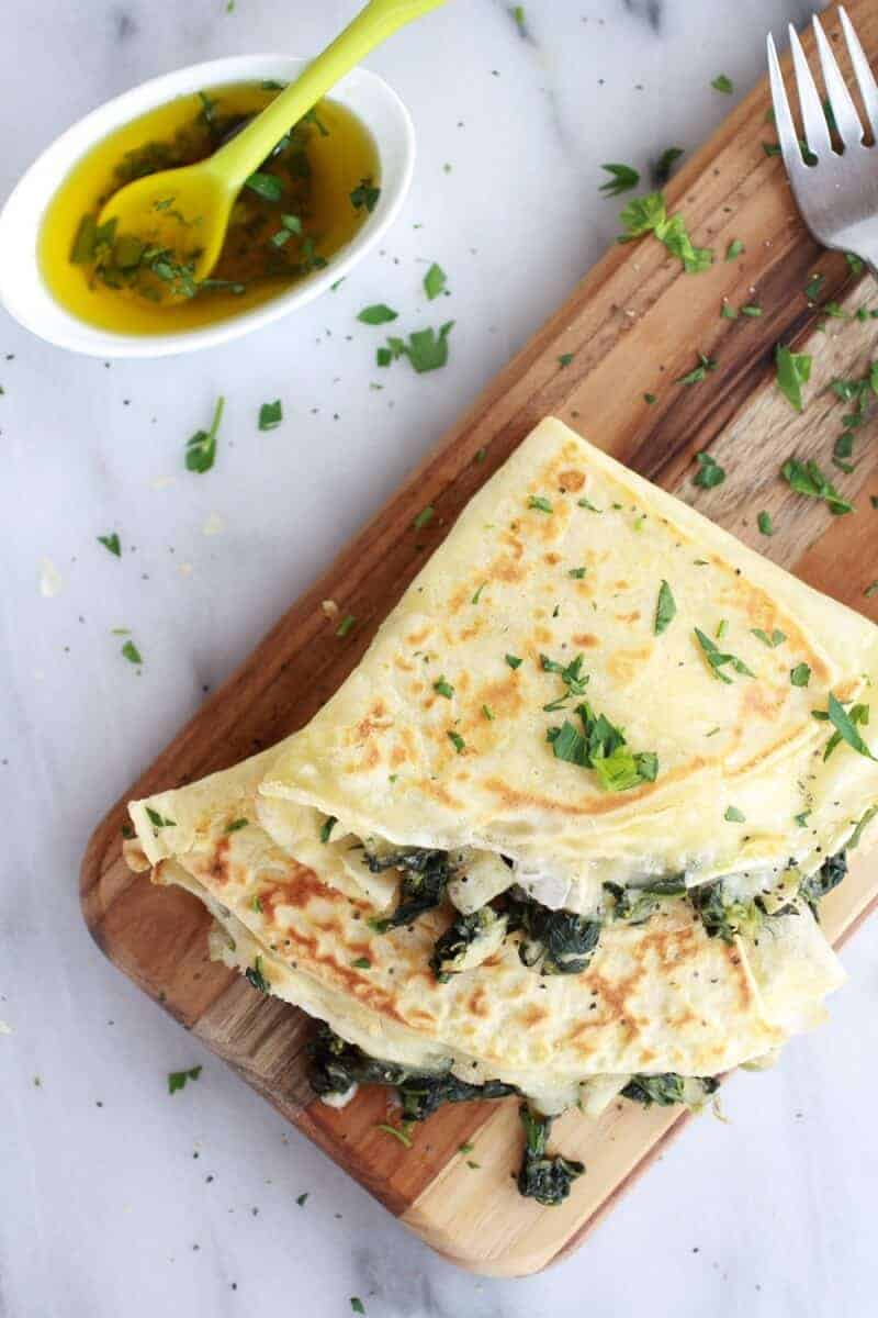 Spinach Artichoke and Brie Crepes with Sweet Honey Sauce | https://body-metrics.site/