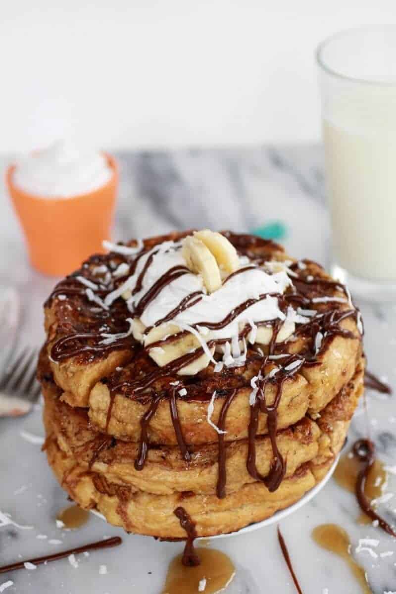 caramelized coconut banana bread waffle french toast | https://body-metrics.site/