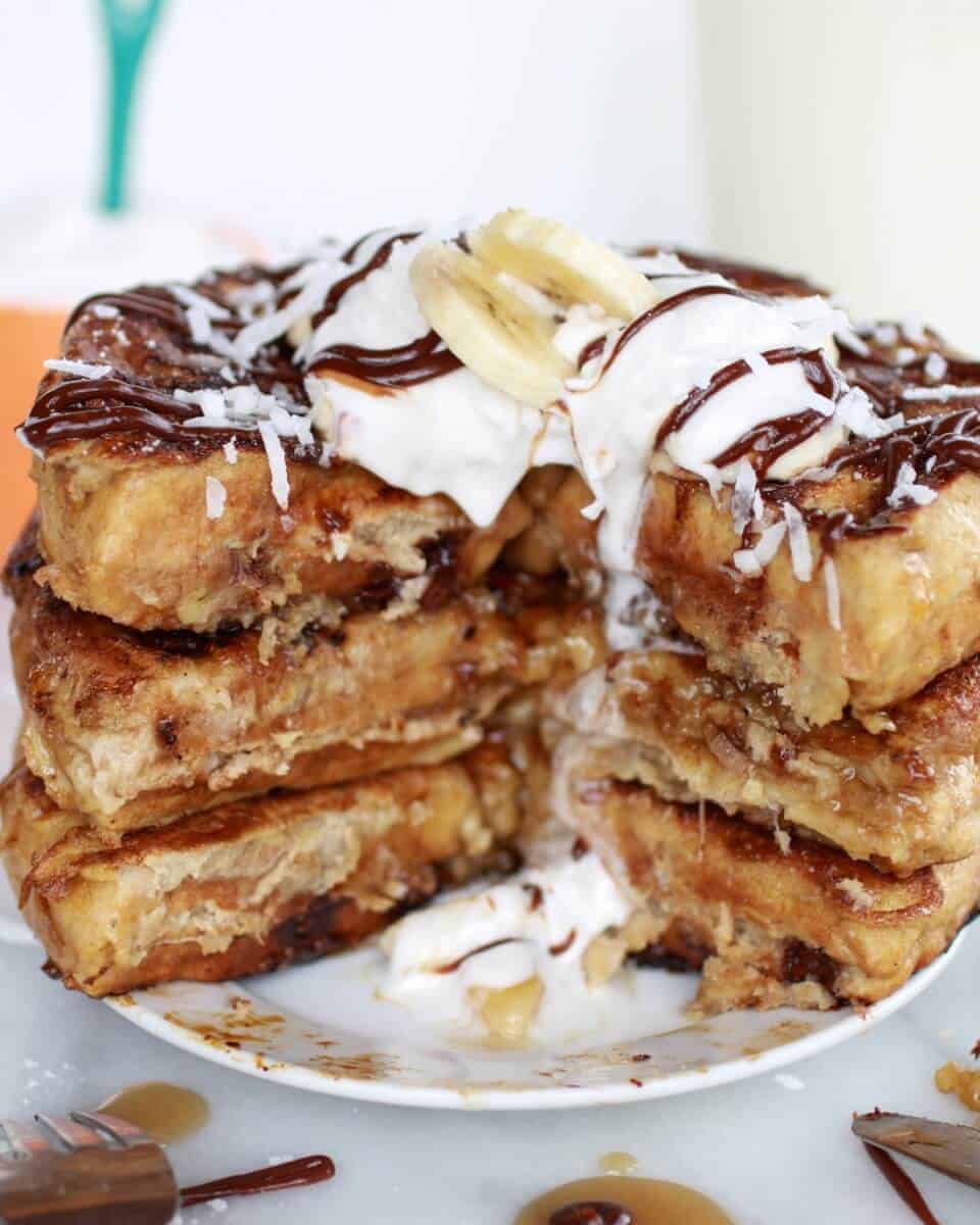 caramelized coconut banana bread waffle french toast | https://body-metrics.site/