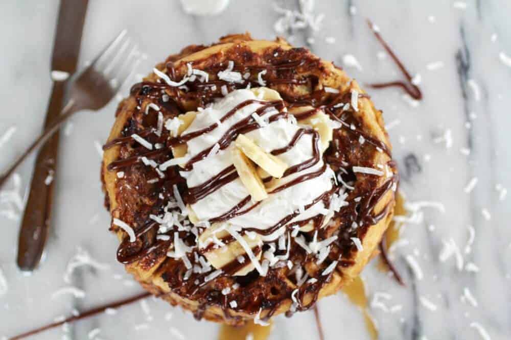 caramelized coconut banana bread waffle french toast | https://body-metrics.site/