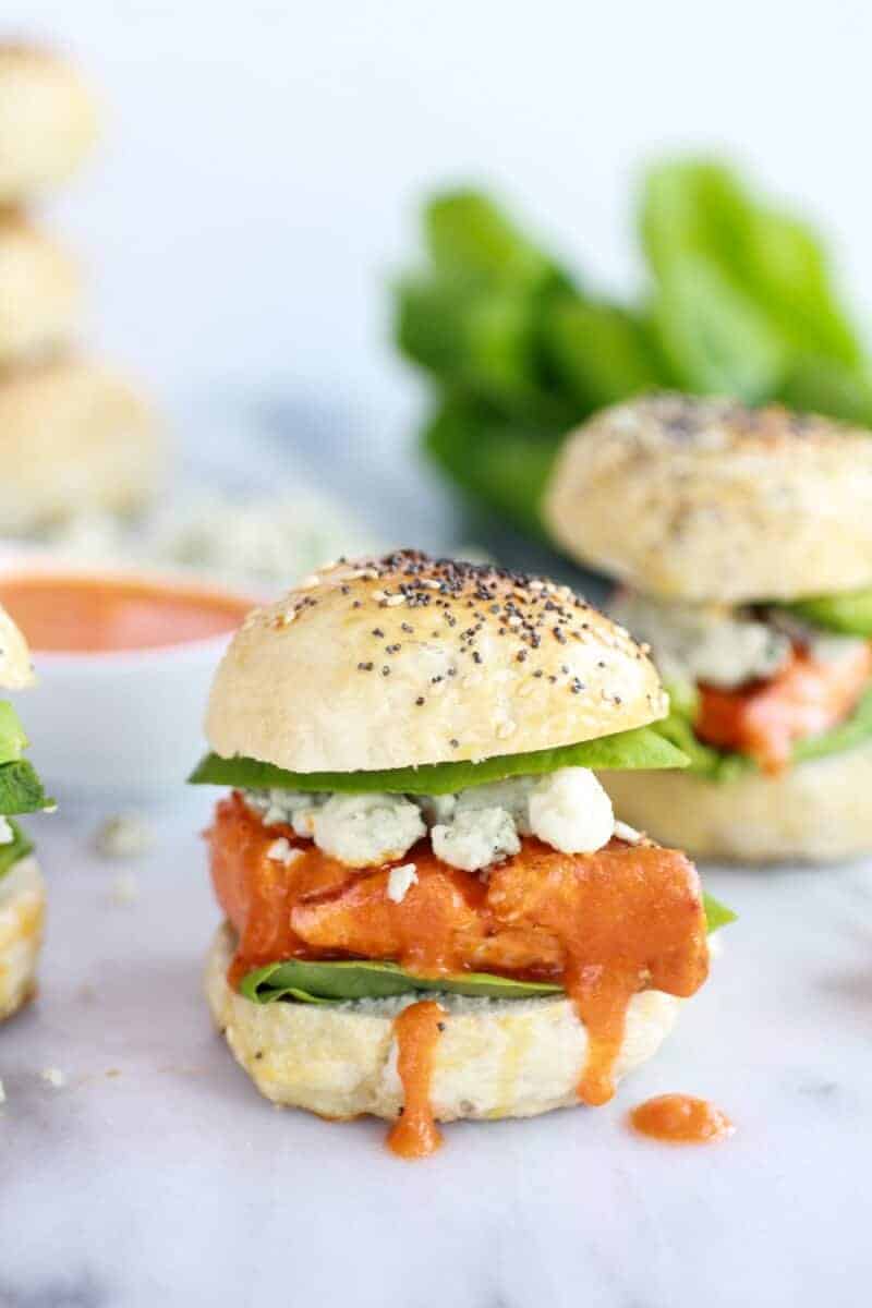 Crispy Buffalo Style Salmon Sliders | halfbakedharvest.com