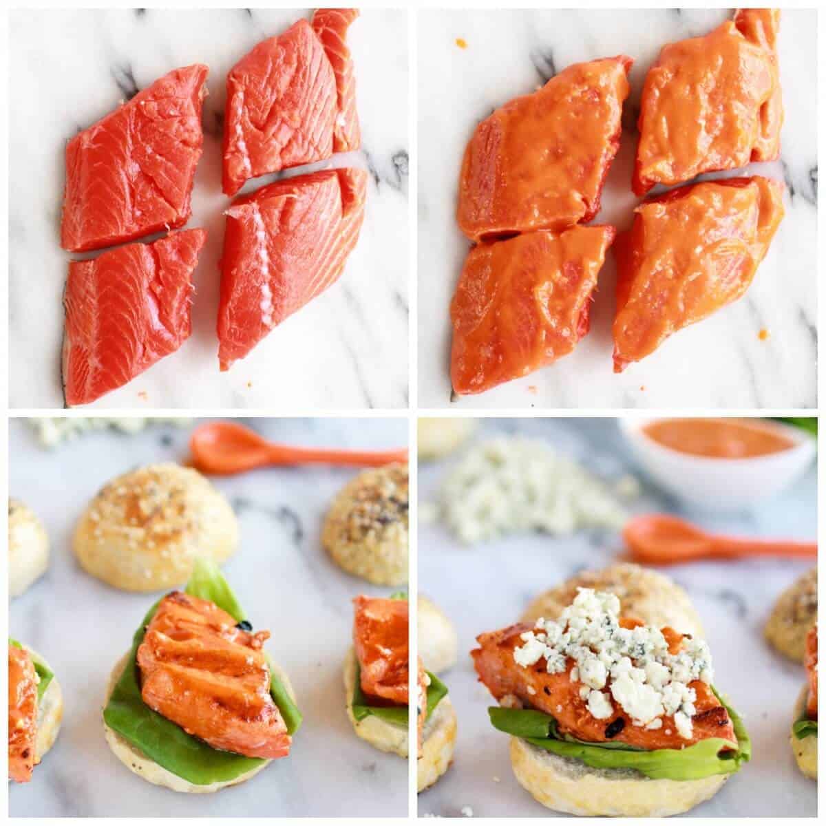 Crispy Buffalo Style Salmon Sliders | halfbakedharvest.com