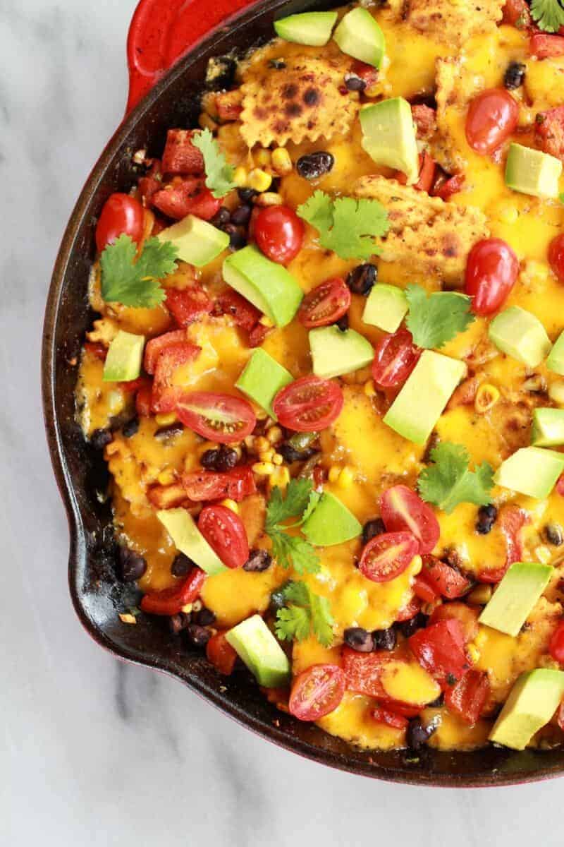 Quick + Easy Southwest Ravioli Skillet Pasta | halfbakedharvest.com