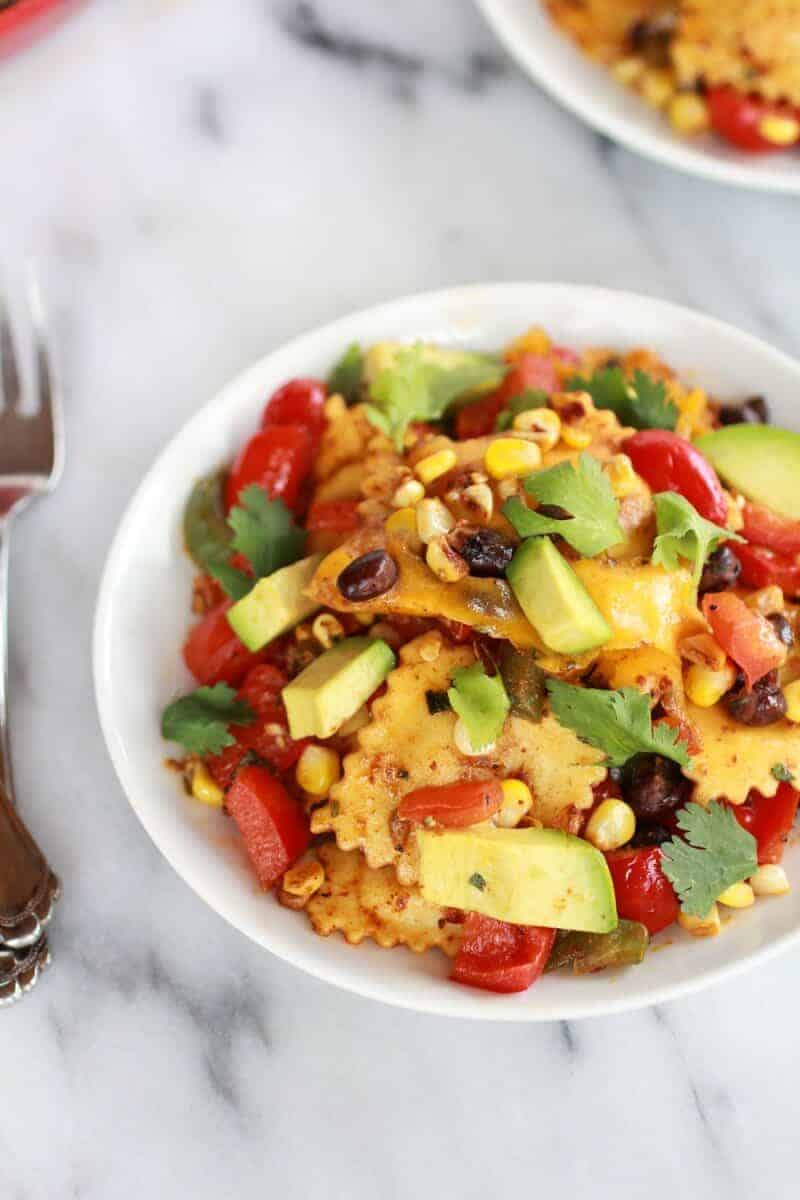 Quick + Easy Southwest Ravioli Skillet Pasta | halfbakedharvest.com