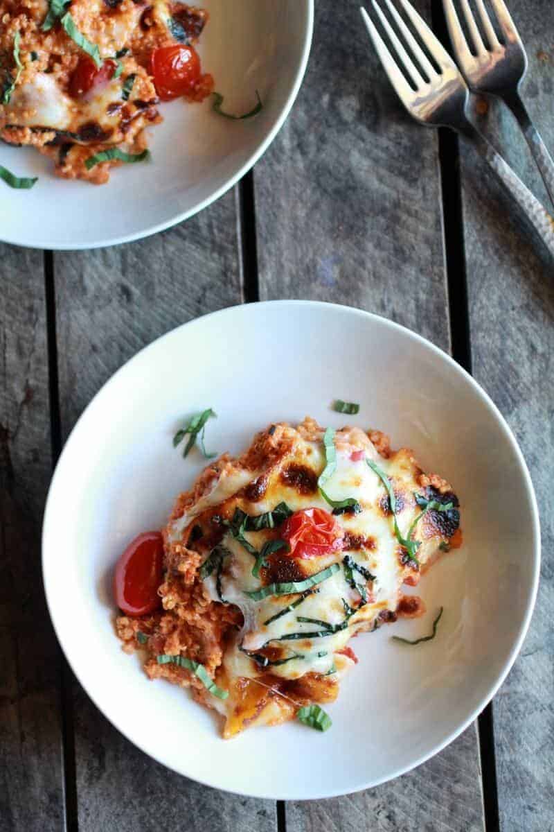 Creamy Caprese Quinoa Bake | halfbakedharvest.com/