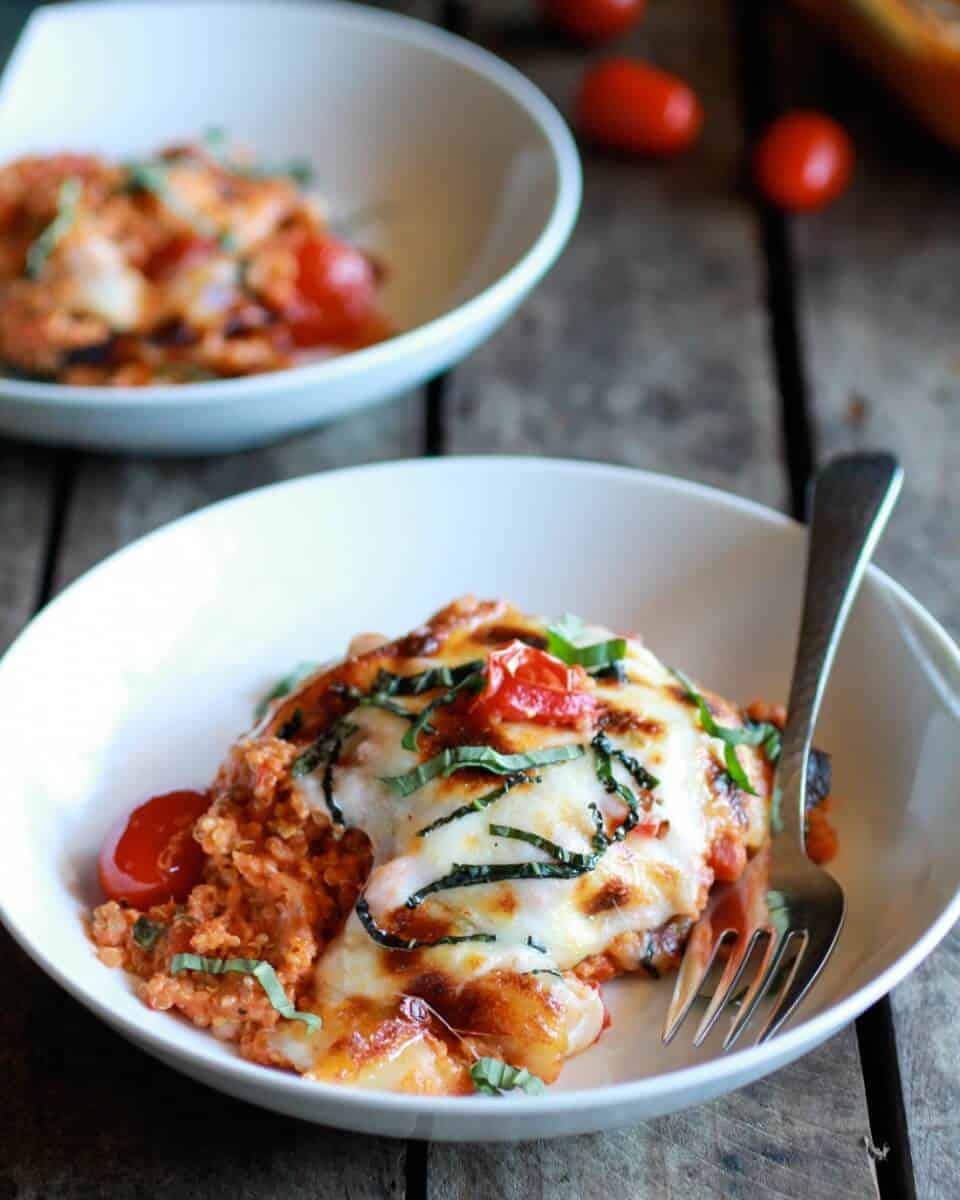 Creamy Caprese Quinoa Bake | halfbakedharvest.com/