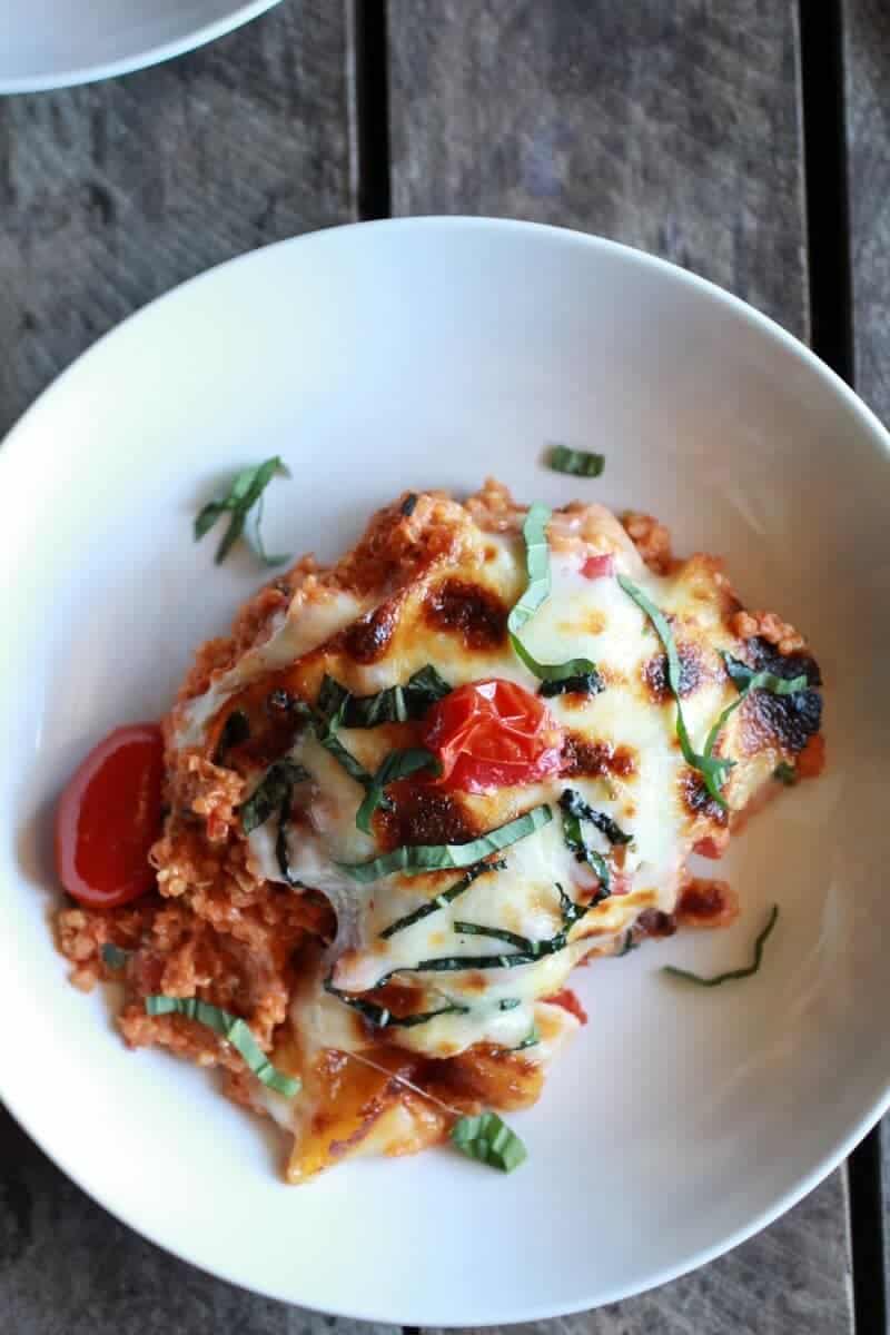 Creamy Caprese Quinoa Bake | halfbakedharvest.com/