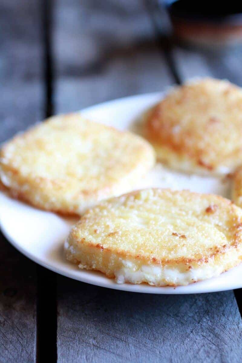 Fried Mozzarella, Basil and Nectarine Stacks with Balsamic Glaze | .halfbakedharvest.com