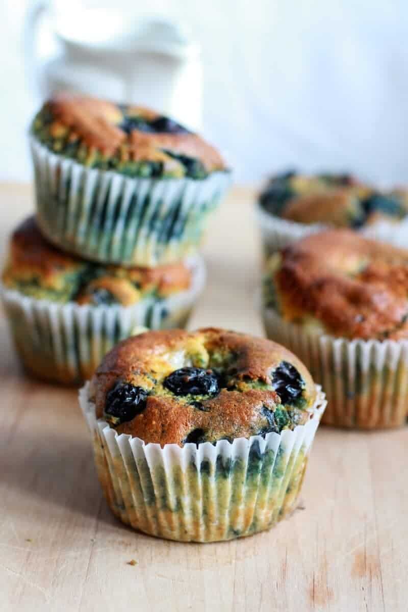 Roasted Blueberry and Brie Cornbread Muffins with Warm Honey Butter | halfbakedharvest.com