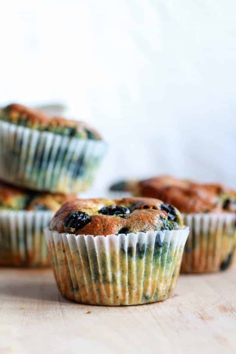 Roasted Blueberry and Brie Cornbread Muffins with Warm Honey Butter | halfbakedharvest.com