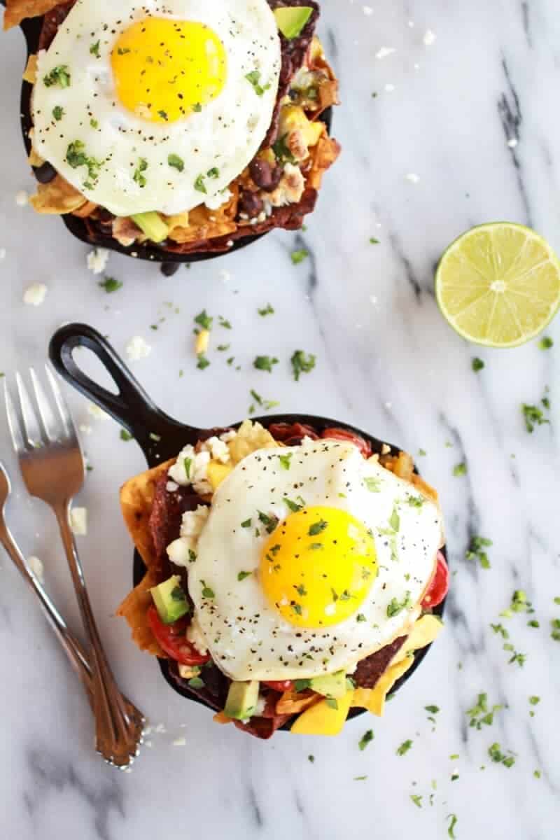 Simple Black Bean, Corn and Mango Chilaquiles with Queso Fresco | halfbakedharvest.com