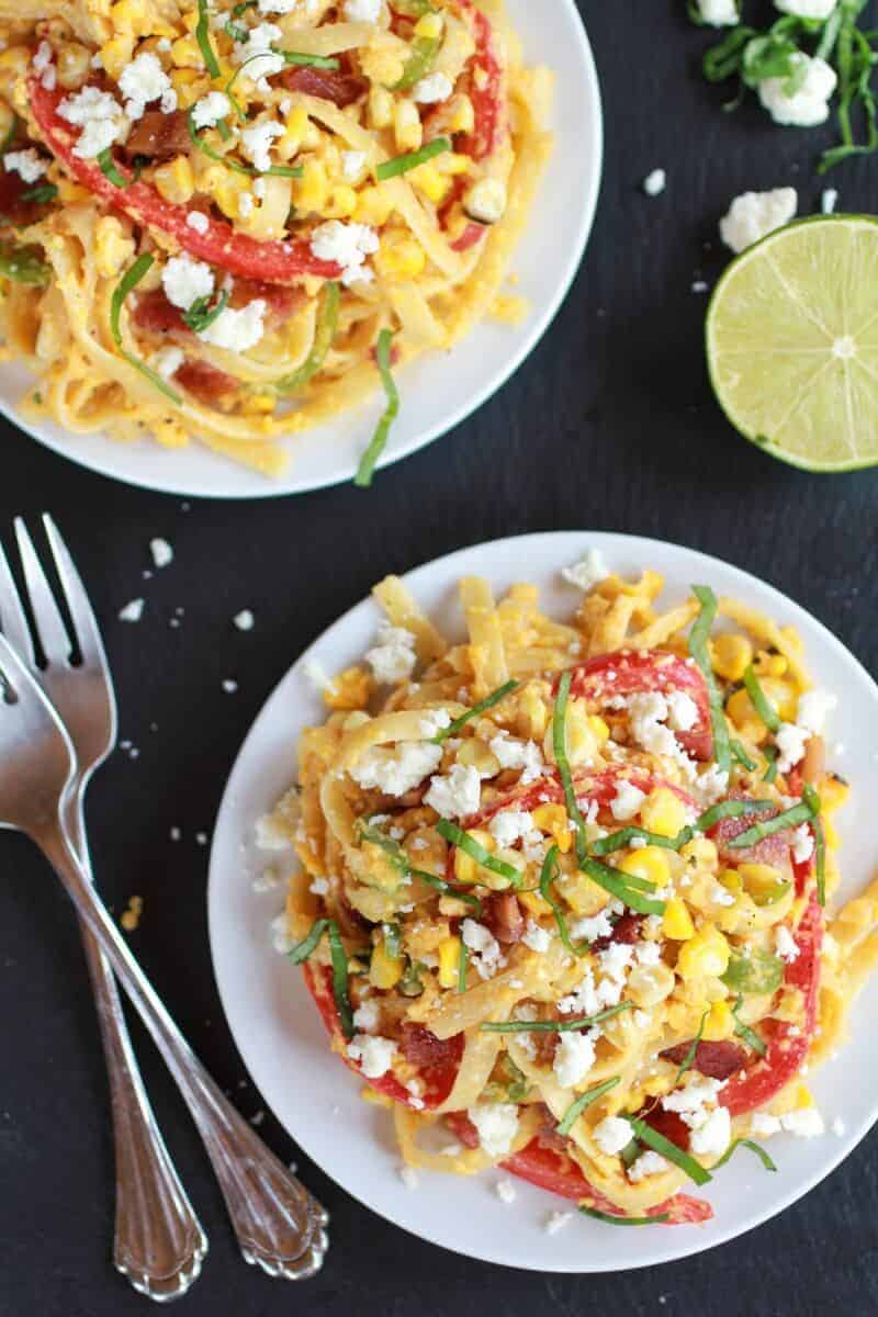 Summer Grilled Mexican Street Corn Fettuccine | halfbakedharvest.com