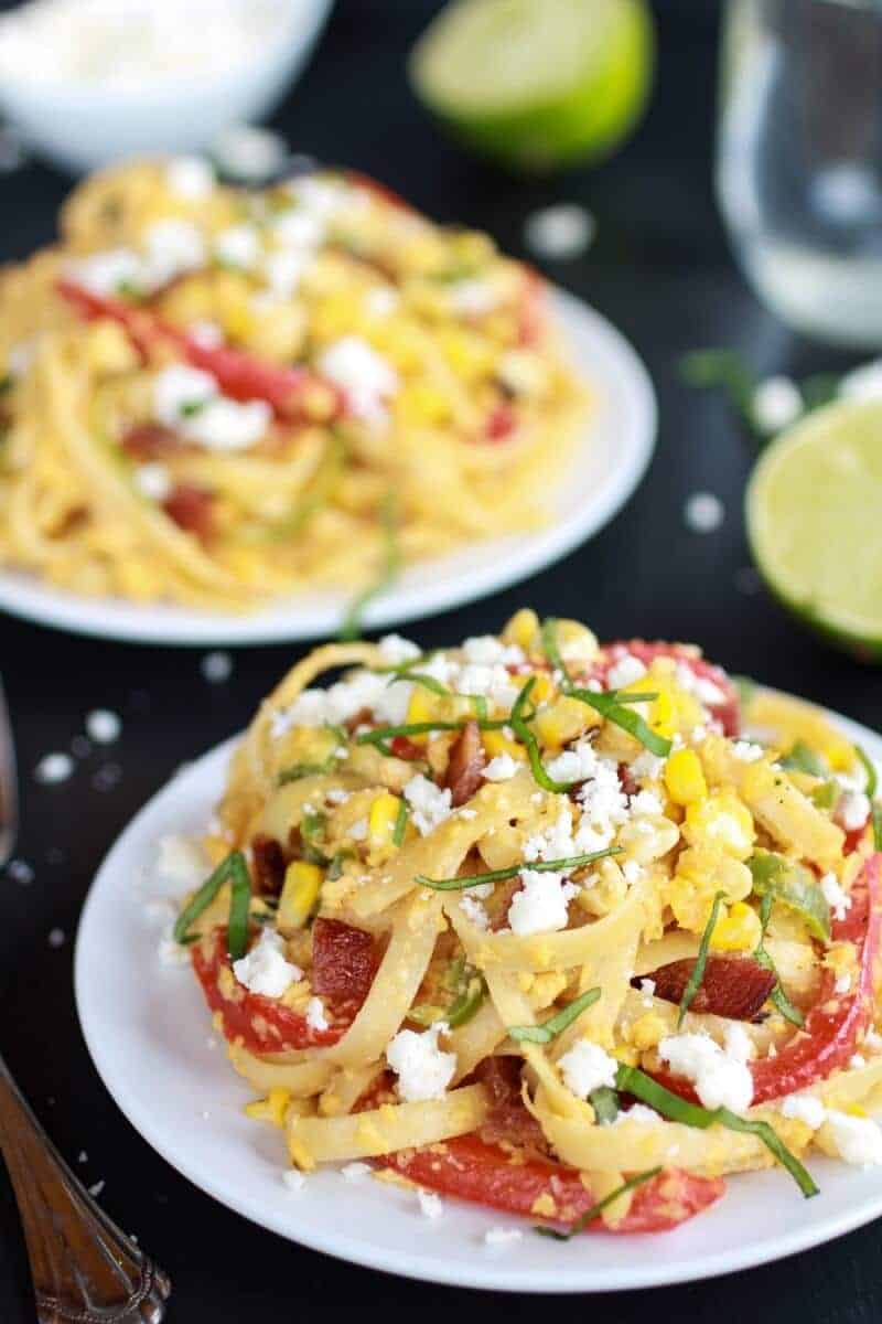 Summer Grilled Mexican Street Corn Fettuccine | halfbakedharvest.com