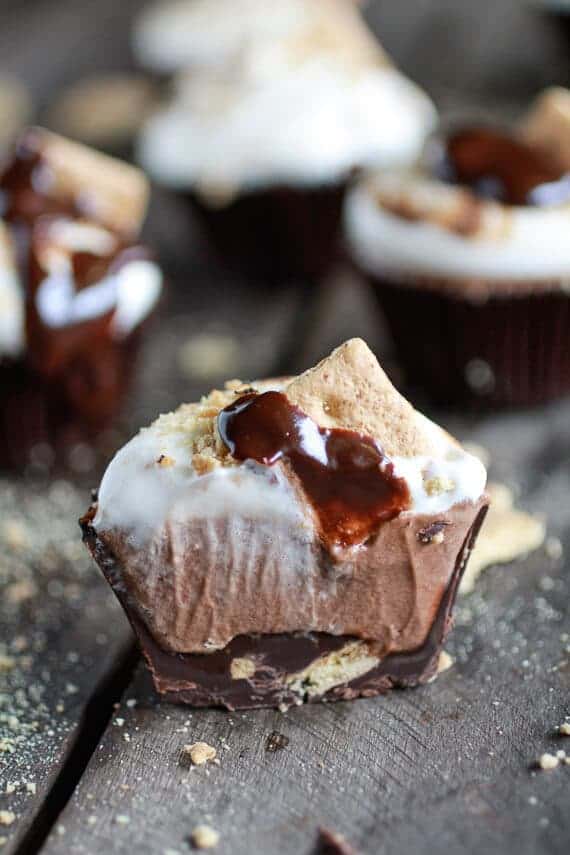 S'more Milk Chocolate Mousse Chocolate Cups | halfbakedharvest.com