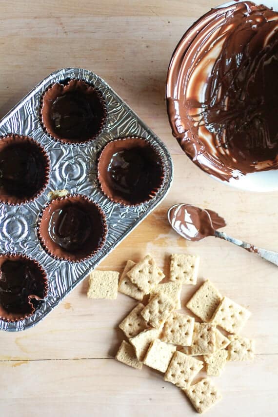 S'more Milk Chocolate Mousse Chocolate Cups | halfbakedharvest.com