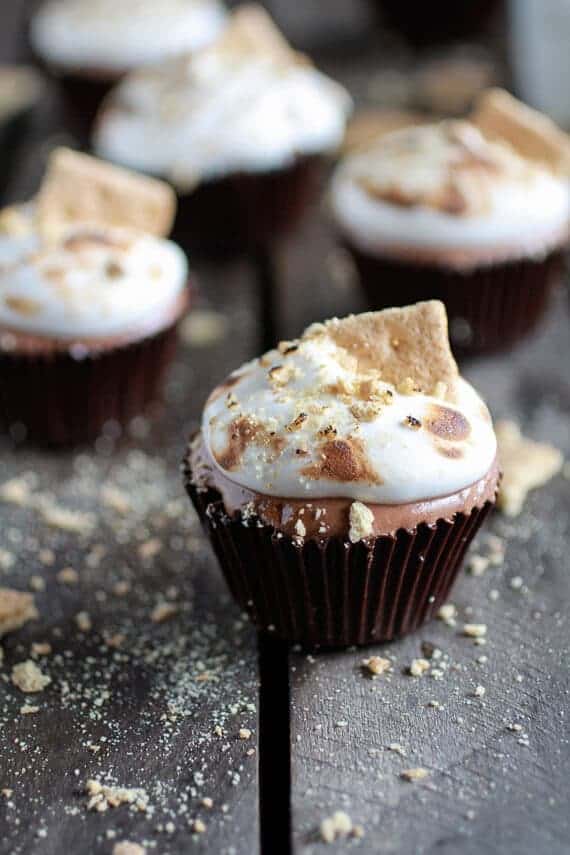 S'more Milk Chocolate Mousse Chocolate Cups | halfbakedharvest.com