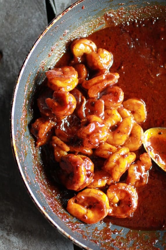 Spicy Beer and Butter Shrimp + Cornbread Panzanella Salad | halfbakedharvest.com