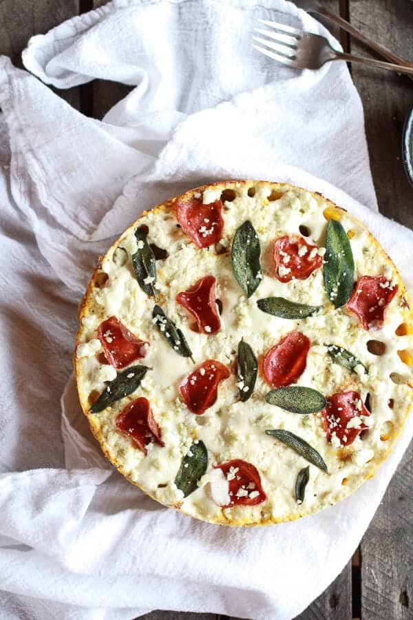 Butternut Squash and Gorgonzola Rigatoni Pasta Pie with Fried Sage | halfbakedharvest.com