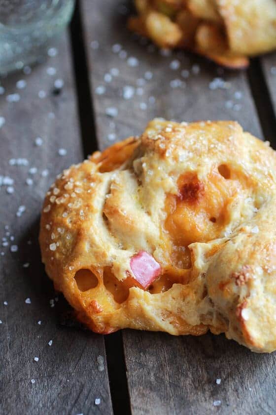 Caramelized Apple + Cheddar Cheese Soft Pretzels with Apple Cider Dipping Sauce | halfbakedharvest.com